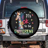 Autism Awareness Spare Tire Cover It's Ok To Be Different Puzzle Giraffe