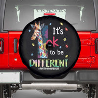 Autism Awareness Spare Tire Cover It's Ok To Be Different Puzzle Giraffe
