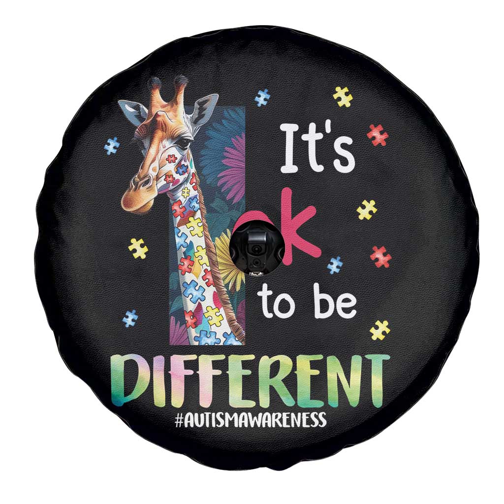 Autism Awareness Spare Tire Cover It's Ok To Be Different Puzzle Giraffe