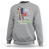 Autism Awareness Sweatshirt It's Ok To Be Different Puzzle Giraffe - Wonder Print Shop