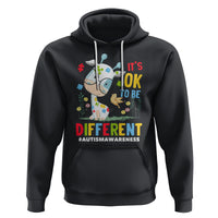 Autism Awareness Hoodie It's Ok To Be Different Cute Puzzle Giraffe - Wonder Print Shop