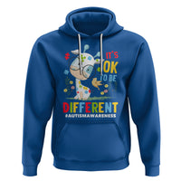 Autism Awareness Hoodie It's Ok To Be Different Cute Puzzle Giraffe - Wonder Print Shop