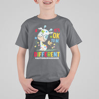Autism Awareness T Shirt For Kid It's Ok To Be Different Cute Puzzle Giraffe - Wonder Print Shop
