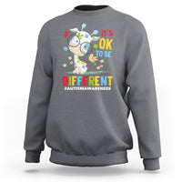 Autism Awareness Sweatshirt It's Ok To Be Different Cute Puzzle Giraffe - Wonder Print Shop