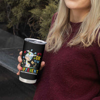 Autism Awareness Tumbler Cup It's Ok To Be Different Cute Puzzle Giraffe