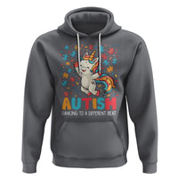 Autism Awareness Hoodie Puzzle Unicorn Dancing To A Different Beat - Wonder Print Shop