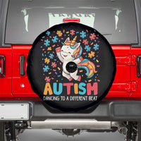 Autism Awareness Spare Tire Cover Puzzle Unicorn Dancing To A Different Beat