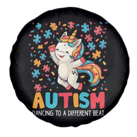 Autism Awareness Spare Tire Cover Puzzle Unicorn Dancing To A Different Beat