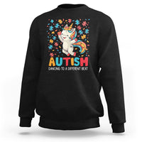Autism Awareness Sweatshirt Puzzle Unicorn Dancing To A Different Beat - Wonder Print Shop