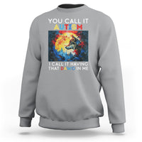 Autism Awareness Sweatshirt You Call It Autism I Call It Having That Dawg In Me Wolf Puzzle Moon - Wonder Print Shop
