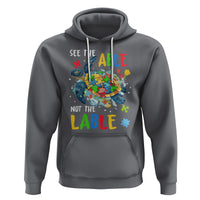 Autism Awareness Hoodie See The Able Not The Label Puzzle Sea Turtle - Wonder Print Shop