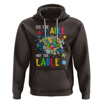 Autism Awareness Hoodie See The Able Not The Label Puzzle Sea Turtle - Wonder Print Shop