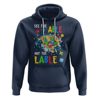 Autism Awareness Hoodie See The Able Not The Label Puzzle Sea Turtle - Wonder Print Shop