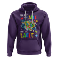 Autism Awareness Hoodie See The Able Not The Label Puzzle Sea Turtle - Wonder Print Shop