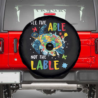 Autism Awareness Spare Tire Cover See The Able Not The Label Puzzle Sea Turtle