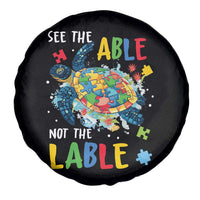 Autism Awareness Spare Tire Cover See The Able Not The Label Puzzle Sea Turtle