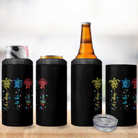 Autism Awareness 4 in 1 Can Cooler Tumbler It's Ok To Be Different Sea Turtle