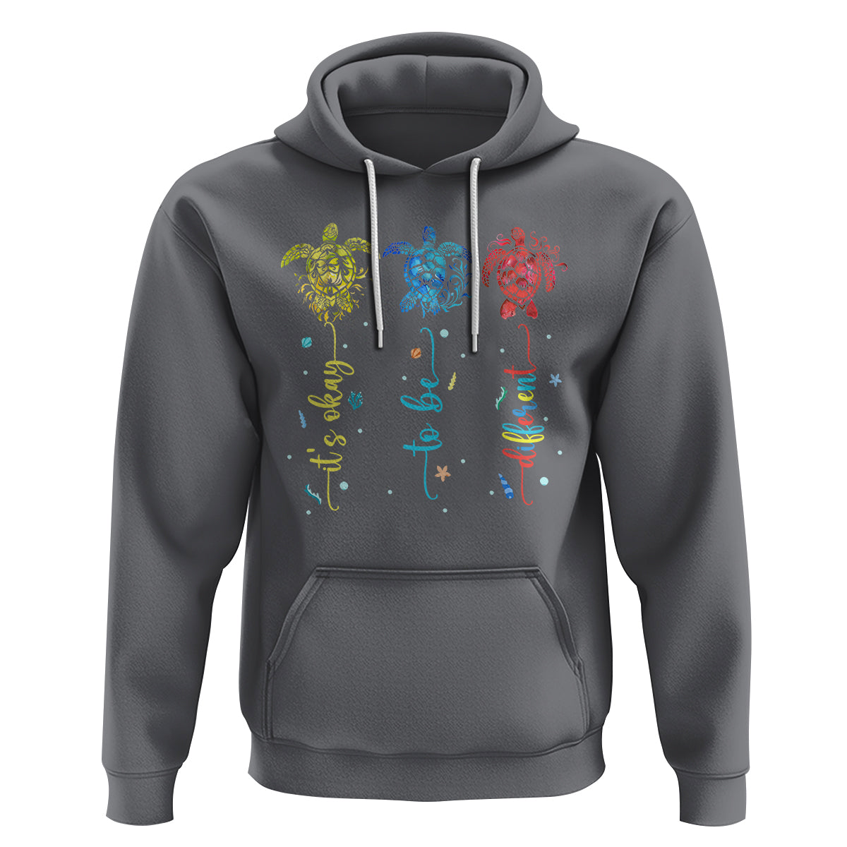 Autism Awareness Hoodie It's Ok To Be Different Sea Turtle - Wonder Print Shop