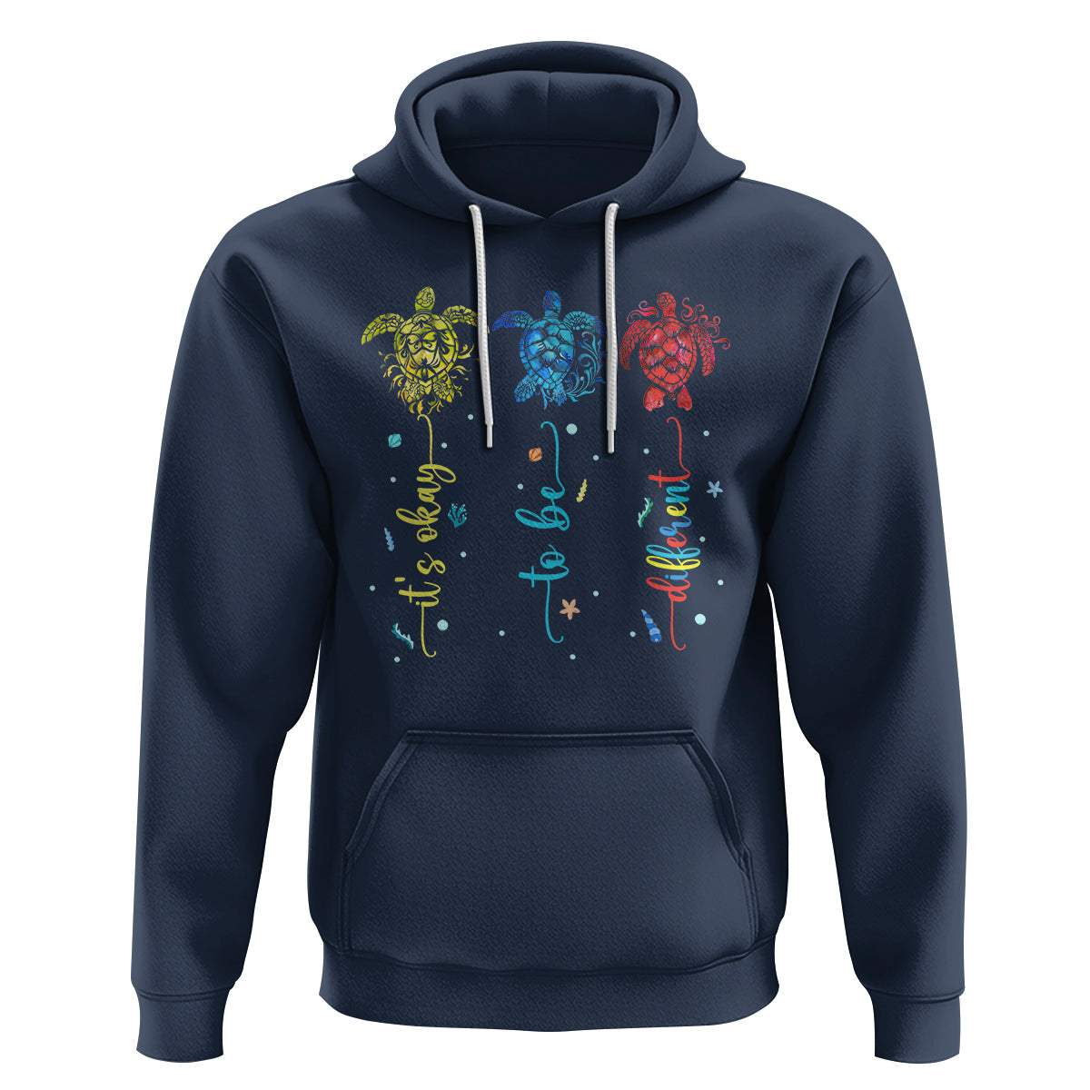 Autism Awareness Hoodie It's Ok To Be Different Sea Turtle - Wonder Print Shop