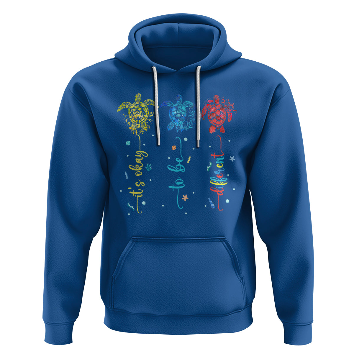 Autism Awareness Hoodie It's Ok To Be Different Sea Turtle - Wonder Print Shop