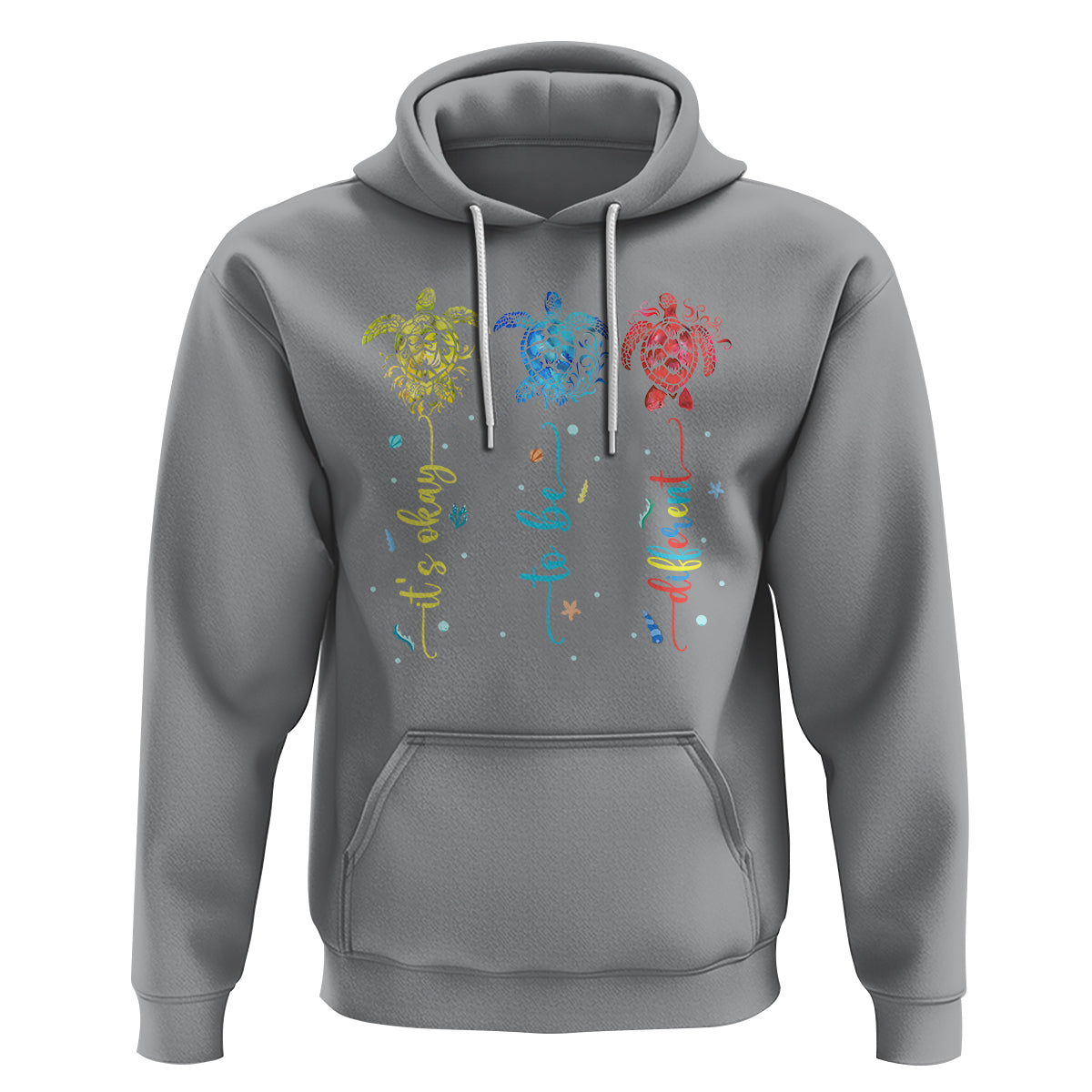 Autism Awareness Hoodie It's Ok To Be Different Sea Turtle - Wonder Print Shop