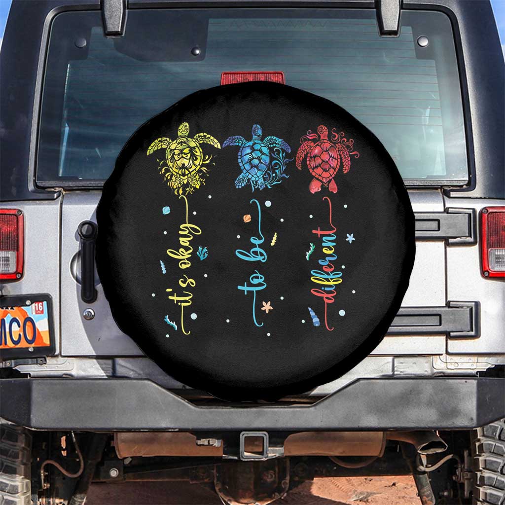 Autism Awareness Spare Tire Cover It's Ok To Be Different Sea Turtle