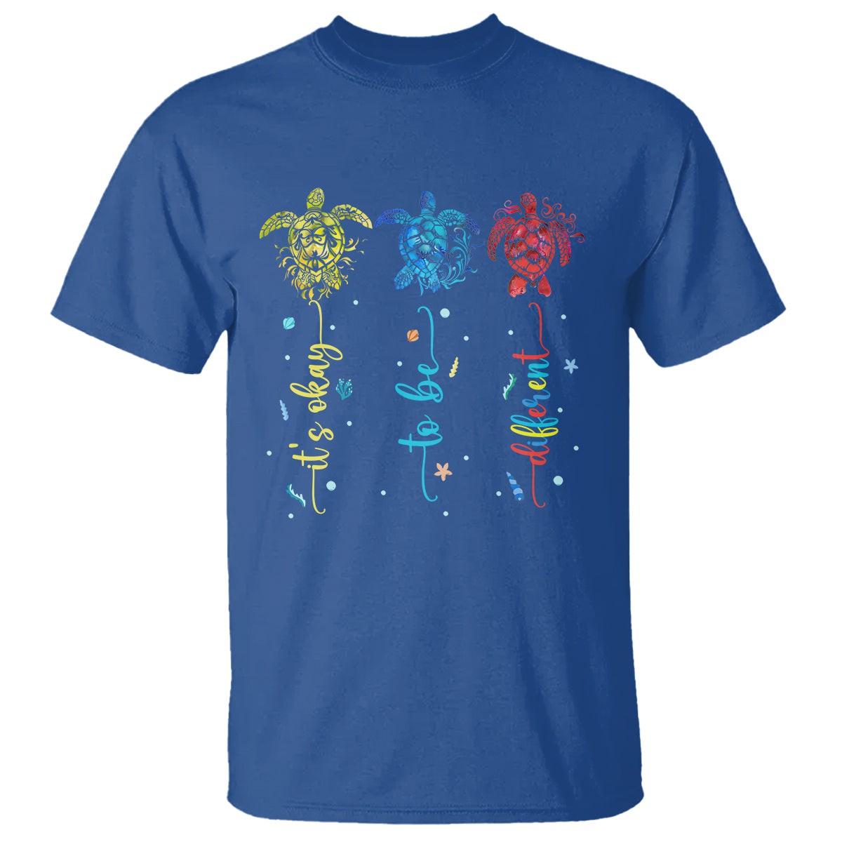 Autism Awareness T Shirt It's Ok To Be Different Sea Turtle - Wonder Print Shop