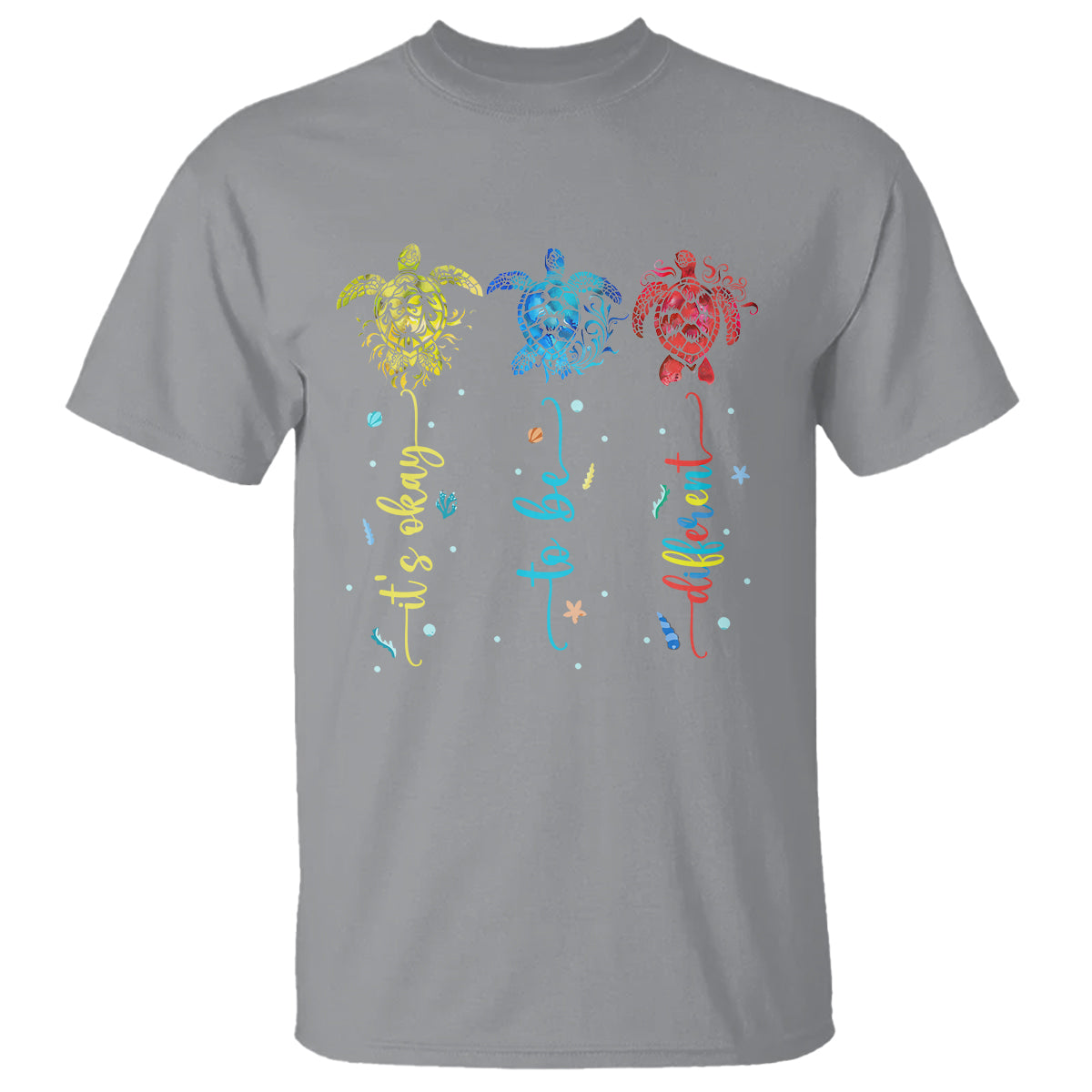 Autism Awareness T Shirt It's Ok To Be Different Sea Turtle - Wonder Print Shop