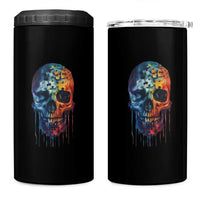 Autism Awareness Cool Puzzle Skull 4 in 1 Can Cooler Tumbler