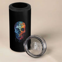 Autism Awareness Cool Puzzle Skull 4 in 1 Can Cooler Tumbler