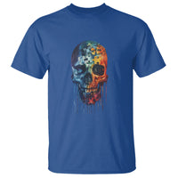 Autism Awareness Cool Puzzle Skull T Shirt - Wonder Print Shop