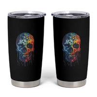 Autism Awareness Cool Puzzle Skull Tumbler Cup