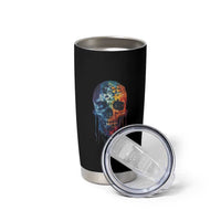 Autism Awareness Cool Puzzle Skull Tumbler Cup