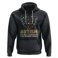 Autism Awareness Hoodie Skeleton It's Not A Disability It's A Different Ability - Wonder Print Shop