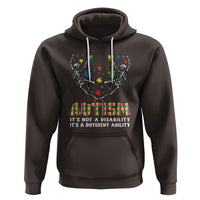 Autism Awareness Hoodie Skeleton It's Not A Disability It's A Different Ability - Wonder Print Shop