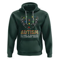 Autism Awareness Hoodie Skeleton It's Not A Disability It's A Different Ability - Wonder Print Shop