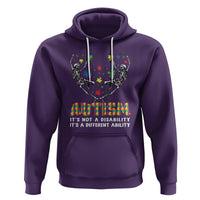 Autism Awareness Hoodie Skeleton It's Not A Disability It's A Different Ability - Wonder Print Shop