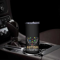 Autism Awareness Skinny Tumbler Skeleton It's Not A Disability It's A Different Ability