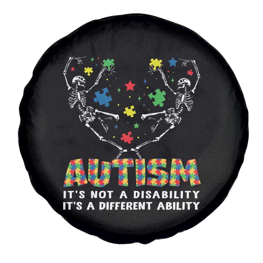 Autism Awareness Spare Tire Cover Skeleton It's Not A Disability It's A Different Ability