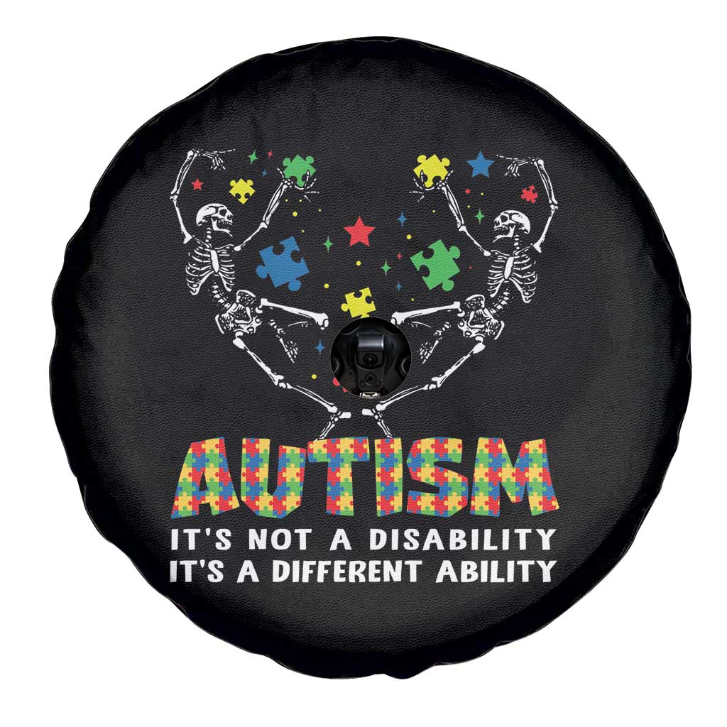 Autism Awareness Spare Tire Cover Skeleton It's Not A Disability It's A Different Ability