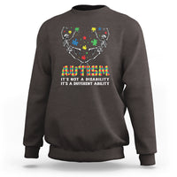 Autism Awareness Sweatshirt Skeleton It's Not A Disability It's A Different Ability - Wonder Print Shop