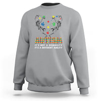 Autism Awareness Sweatshirt Skeleton It's Not A Disability It's A Different Ability - Wonder Print Shop
