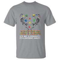 Autism Awareness T Shirt Skeleton It's Not A Disability It's A Different Ability - Wonder Print Shop