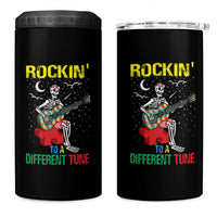 Autism Awareness 4 in 1 Can Cooler Tumbler Rockin' To A Different Tune Skeleton