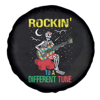 Autism Awareness Spare Tire Cover Rockin' To A Different Tune Skeleton