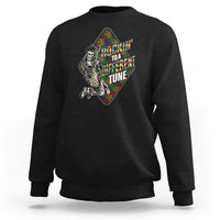 Autism Awareness Sweatshirt Rockin' To A Different Tune Skeleton - Wonder Print Shop