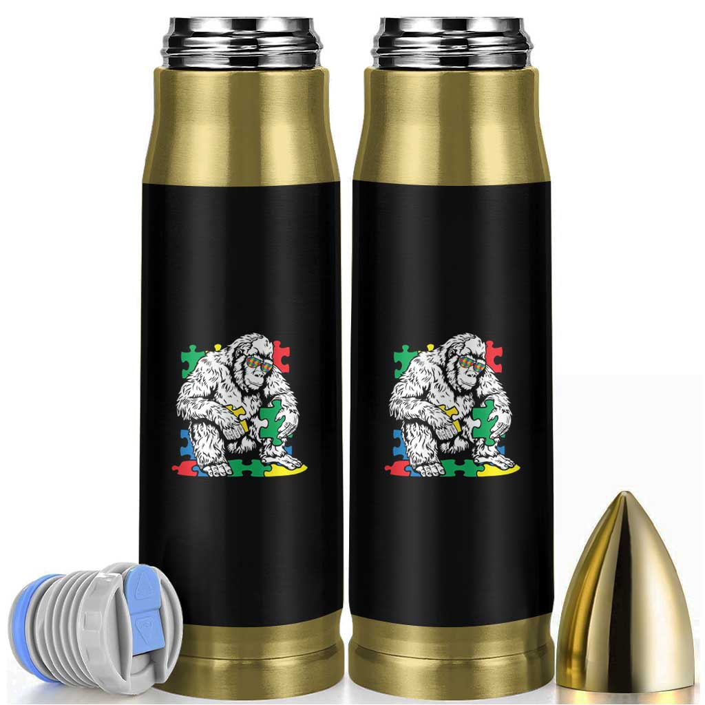 Autism Awareness Bigfoot Puzzle Autistic Warrior Bullet Tumbler