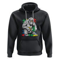 Autism Awareness Bigfoot Puzzle Autistic Warrior Hoodie - Wonder Print Shop