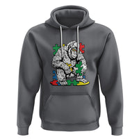 Autism Awareness Bigfoot Puzzle Autistic Warrior Hoodie - Wonder Print Shop