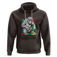 Autism Awareness Bigfoot Puzzle Autistic Warrior Hoodie - Wonder Print Shop